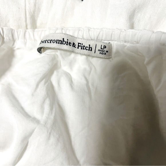 Abercrombie & Fitch Linen Blend & Cotton Button Down Mini Dress Short Sleeve LP - Picture 6 of 11